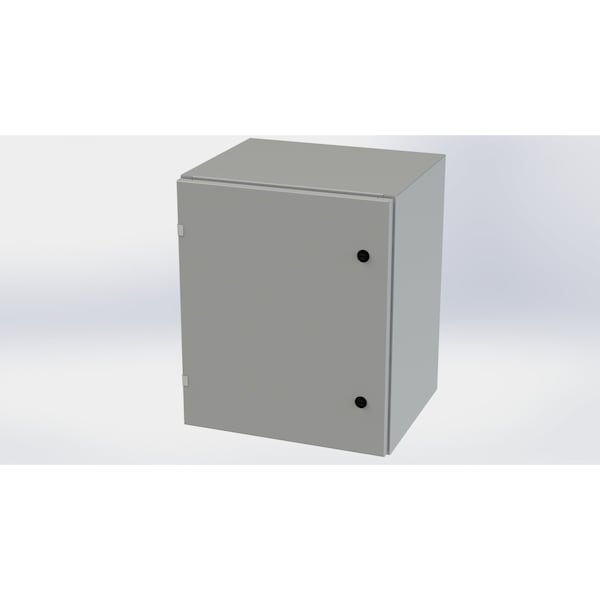 1/4 Turn Latch Electrical Enclosures, 24 in H, 16 in D, 20 in W, NEMA 3R, 4, 12, 13, Carbon Steel